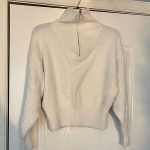 H&M Cream Cowl Neck Sweater with Half-Zip